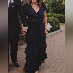 Ralph Lauren Navy Wedding Maxi Dress